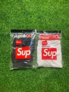 【新品未開封】SUPREME ボクサーパンツ Sサイズ 黒白　2枚