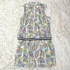 【美品】FILA GOLF フィラゴルフ ワンピース 総柄 メッシュ