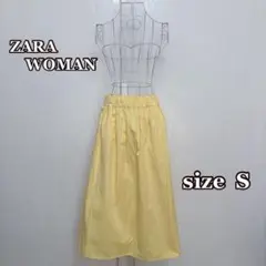 ZARA WOMAN ビタミンカラー♡フレアスカート（S）ミモレ丈　コットン