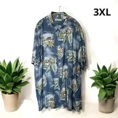 Batik Bay バティックベイ アロハシャツ ヴィンテージ ブルー 3XL