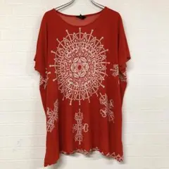 411 5th & Love ノースリーブチュニック XL オレンジ