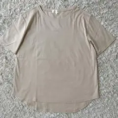 未使用 アルファキュービック ベージュ 半袖ティーシャツ クルーネック Lサイズ