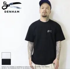 美品 デンハムDENHAM ブラック Tシャツ TOKYO CHAIN TEE