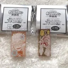 僕のヒーローアカデミア　原画展　名言アクリルバッジ　ホークス　エンデヴァー