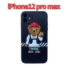【iPhone12promax / 赤帽ベア】iPhoneケース ペア クマ