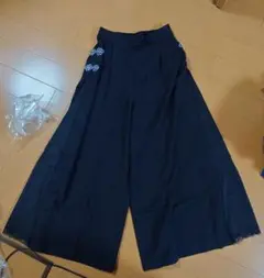 ネイビー ワイドパンツ Mサイズ