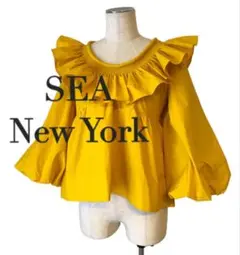 ★シーニューヨーク★SEA New York ブラウス レース ボリューム袖 S