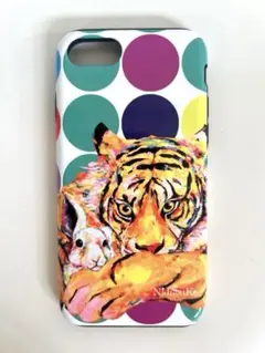 【日本製】iPhone8/7/6s/6対応　タフケース耐衝撃 トラとウサギアート