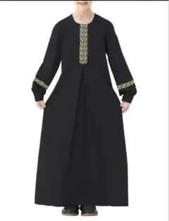 160cm アバヤ、ヒジャブ、キャップ3点セット