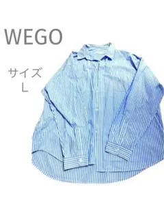 WEGO 青と白のストライプ Lサイズ