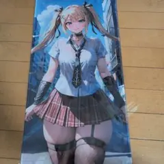 オリジナル プレイマット　制服 美少女 コスプレ 女子学生 巨乳