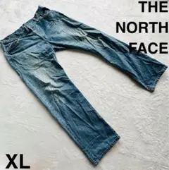 THE NORTH FACE XLデニム パンツ ヴィンテージ加工 ダメージあり
