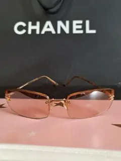 正規品 CHANEL 薄い茶色サングラス