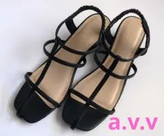 【a.v.v】 ブラック サンダル サイズL 未使用