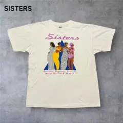 【1232】Sisters anvilプリントTシャツ白ホワイトLビッグサイズ