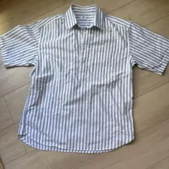 UNIQLO 半袖シャツ S ストライプ　オックスフォードシャツ