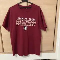 カレッジ　Tシャツ　フロリダ州立大学　セミノールズ　エンジ　バーガンディ