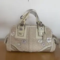 コーチ coach ツイードハンドバッグ
