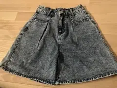 美品　レトロギャラリー　デニム ハーフパンツ キュロット　F