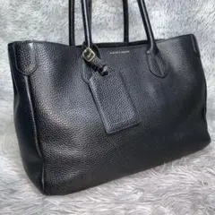 美品 A.D.M.J トートバッグ ショルダーバッグ レザー ブラック 通勤