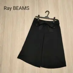 Ray BEAMS レイビームス クロップド ワイドパンツ ハーフパンツ 黒