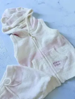 ジェラピケ⭐︎クマ耳付きセットアップ90