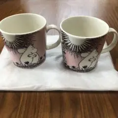 ARABIA ムーミン LOVE ピンク マグカップ 2個セット