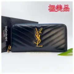 限定価格★極美品★イヴサンローラン カサンドラ ラウンドファスナー長財布