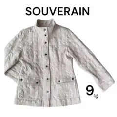 【美品】SOUVERAIN ジャンパー 白系 9号 秋冬 シンプル