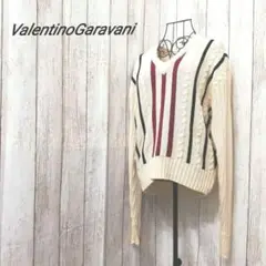 【イタリア製 希少 レア】ヴァレンティノ 大きめ L相当 リブニットセーター