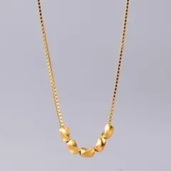 18K ネックレス 本物のファッション トランスファー ビーズ ネックレス958