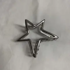 星　スター　ヘアクリップ　シルバー