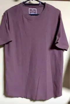 ikka ブラウン リブ編み Tシャツ L