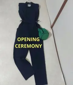 OPENING CEREMONY　サロペット　綿混　ネイビー　オンワード樫山