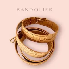 BANDOLIER ゴールド　レザーショルダー　ストラップ