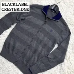 ✨美品✨BLACK LABEL 現行タグ ジップニット長袖 ボーダー　メンズM