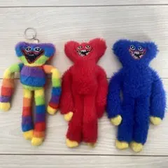 ポピープレイタイム　バギーワギー　カラフル　ぬいぐるみ　マスコット3点セット