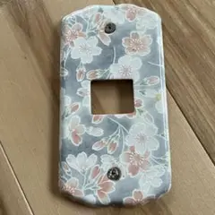 【陶器製】桜の花柄スイッチカバー