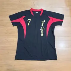 TRES　スポーツウエア　半袖Tシャツ　ブラック　チームスクエア　ビッグサイズ