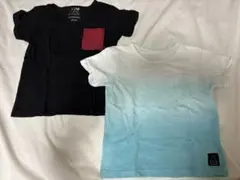 Tシャツ 2枚セット 黒とグラデーション