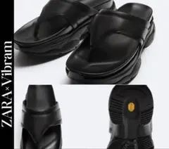ZARA VIBRAM® レザーサンダル 42 27cm
