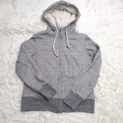 UNIQLO ユニクロ ボアスウェットフルジップパーカ グレー M
