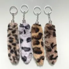 ギャル しっぽ ファー キーホルダー kogyaru コギャル ヒョウ柄 豹柄