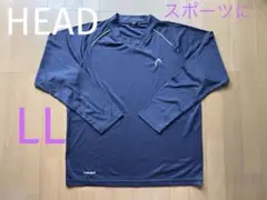 HEAD シャツ　L L メンズ　スポーツ　運動に XL ネイビー