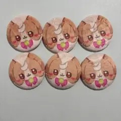 ぷちきゅあカフェ　ボア缶バッジ　こむぎ 6個セット