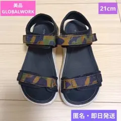 美品❤️GLOBALWORK❤️サンダル❤️迷彩柄❤️21cm