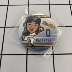 渡部遼人　缶バッジ ガチャ オリックスバファローズ　BlueWave