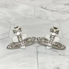 Vivienne Westwood｜ディアマンテピアス　シルバー×ホワイト