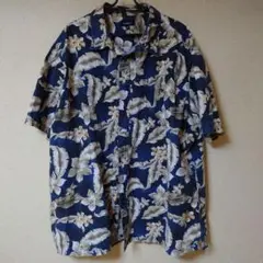 Croft & Barrow アロハシャツ XXL ネイビー　半袖　シャツ 夏