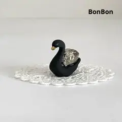 白鳥と黒鳥’25 ⑩ フェーブ　フェーヴ　フランス　陶器　ミニチュア　置物